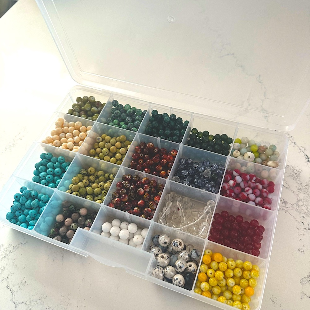Jewelry Multi-Color Beads and comes with Storage Organizer